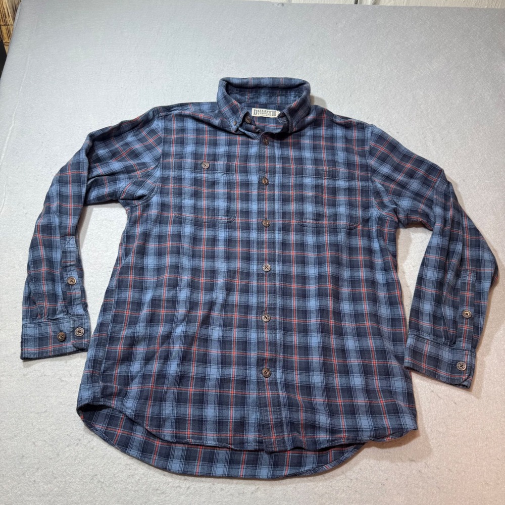 Duluth Trading Co Mens Flannel Shirt Plaid Relaxed Fit Long Sleeve Button Up‎